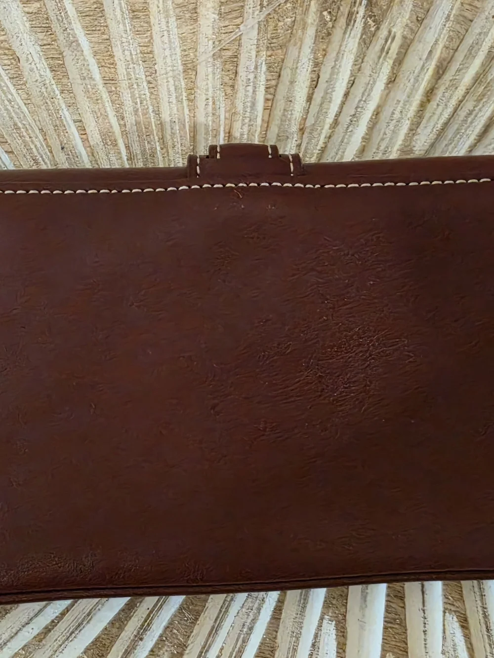 Coach Leather Buckle-Front Wristlet